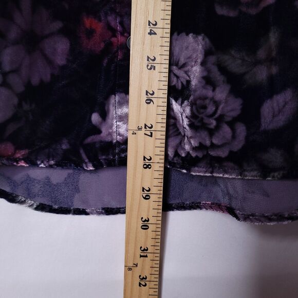 Pilcro Velvet Shirt XS Floral Hadley Relaxed Button Down - Picture 6 of 11